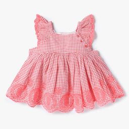 gap kids Infants Checked Cotton Top & Shorts Set image 2