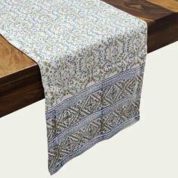 design gaatha home living Set Of 7 Floral Print Table Mats with Runner image 2