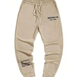 poshax Men Typographic Print Joggers with Insert Pockets image 2