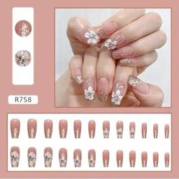 pink truck Set of 24 Artificial Reusable Nails  image 2