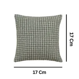 altrove Checked Square Shaped Cushion with Zip-Closure image 2
