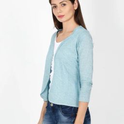 ecoline clothing Knitted Open-Front Shrug image 2