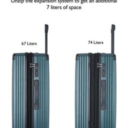 carriall Men Striped Luggage Bags with TSA Lock image 2