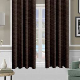 cortina eyelet curtain Set of 2 Patterned Eyelet Window Curtains image 2