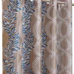 homely by romee Set of 2 Leaf Print Window Curtains with Eyelets image 2