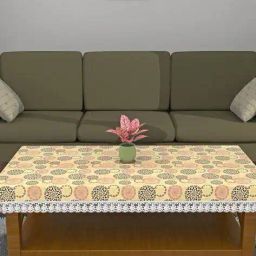 cread craft Floral Print 4-Seater Anti Slip Rectangular Table Cover image 2