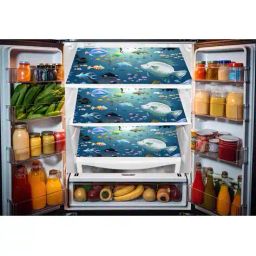 revexo Set of 3 Graphic Print Fridge Mats image 2