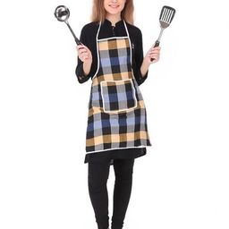 revexo Checked Apron with Patch Pocket image 2
