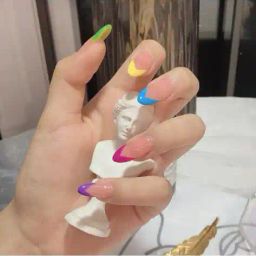 pink truck Set of 24 Artificial Reusable Nails  image 2