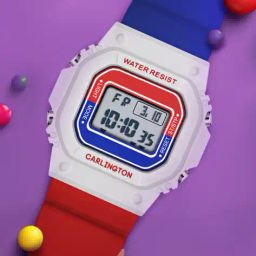 carlington Men Digital Wrist Watch - Junior 718 White image 2