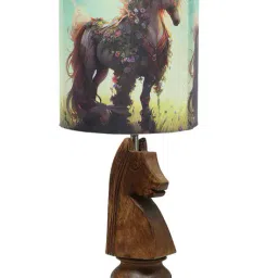 homesake Chess Table Lamp with Wood Base image 2