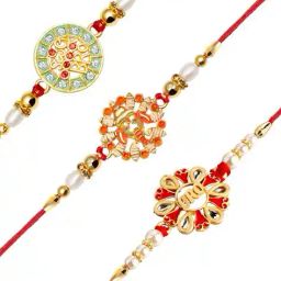 kord store Tie-Up Traditional Design Rakhi Combo Set   image 2