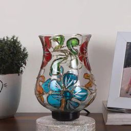 devansh Mosaic Table Lamp with Shade & Wooden Base image 2