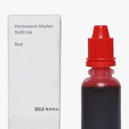 muji Refill Permanent Marker Ink Red image 3
