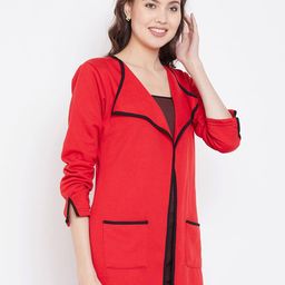 belle fille Cotton Open-Front Shrug with Patch Pocket image 3