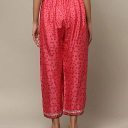 biba Geometric Print Palazzos with Drawstring Waist image 3