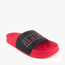 red tape Open-Toe Slip-On Flat Slides image 3