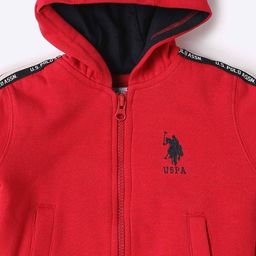 u.s. polo assn. Zip-Front Hoodie with Brand Taping image 3