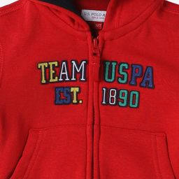 u.s. polo assn. Zip-Front Hoodie with Split-Kangaroo Pockets image 3