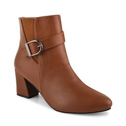 shuz touch Ankle-Length Boots with Buckle Accent image 3