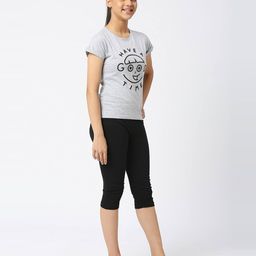 sini mini Typographic Print T-Shirt & Capris Set image 3