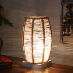 devansh Wood Dholak Table Lamp image 3