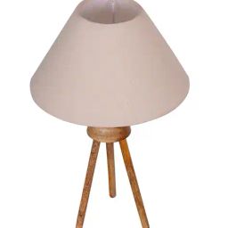 homesake Wooden Tripod Table Lamp with Shade image 3