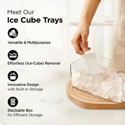 umai 2 Layer Ice Cube Trays with Storage Box image 3