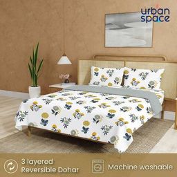 urban space Printed Double Bedsheet Dohar Set with Pillow Covers image 3