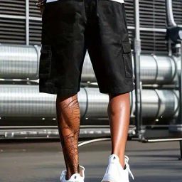 poshax Men Regular Fit Cargo Shorts with Insert Pockets image 3
