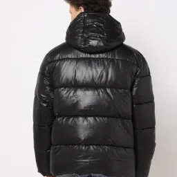 gap Men Zip-Front Regular Fit Hooded Puffer Jacket image 3