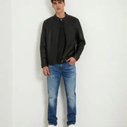 guess Regular Fit Zip-Front Biker Jacket image 3