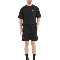 rare rabbit Men Regular Fit Flat-Front Shorts with Drawstring Waist image 3
