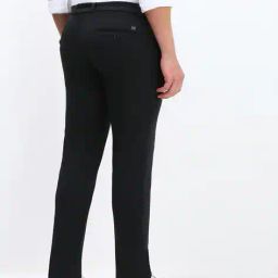 allen solly Men Slim Fit Flat-Front Trousers with Insert Pockets image 3