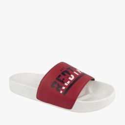 red tape Open-Toe Slip-On Flat Slides image 3