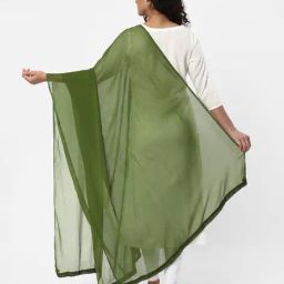 r&b Texture Dupatta with Contrast Border image 3