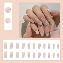 pink truck Set of 24 Artificial Reusable Nails  image 3