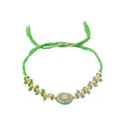 nvr Tie-Up Artificial Beads Round Shape Thread Rakhi  image 3