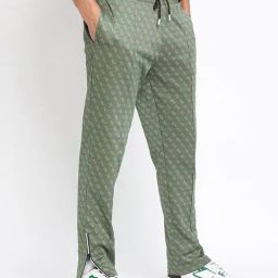 guess Men Block Printed Mid Rise Track Pants image 3