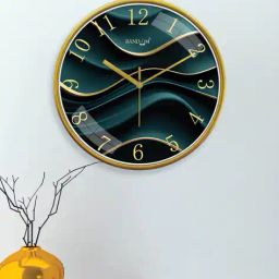 random Printed Round Analog Wall Clock image 3