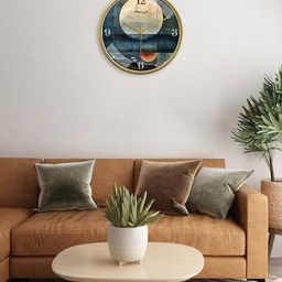 random Embossed Round-Shaped Dial Wall Clock image 3
