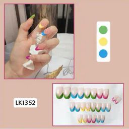 pink truck Set of 24 Artificial Reusable Nails  image 3