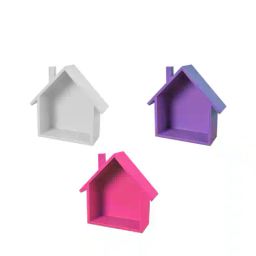 muren Set of 3 Hut Shapes Floating Display Shelves image 3