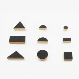 ed-a-mamma Set of 25 Imagination Play Wooden Slate Blocks image 3