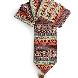 aazeem Aztec Print Table Runner with 4 Placemats 70 X 11 image 3