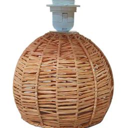 homesake Raffia Table Lamp with Fabric Shade image 4