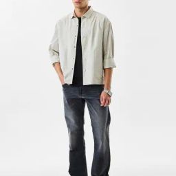 snitch Men Spread Collar Shacket with Full Sleeves  image 4
