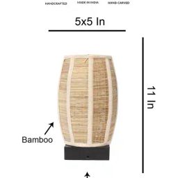 devansh Table Lamp with Bamboo Shade   image 4