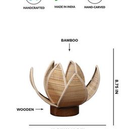 devansh Table Lamp with Lotus Bamboo Shade   image 4