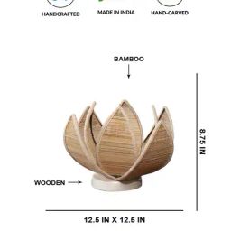 devansh Table Lamp with Lotus Bamboo Shade   image 4